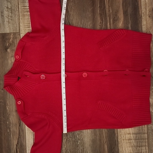 Talbot's cardigan, red, size small - Picture 7 of 8